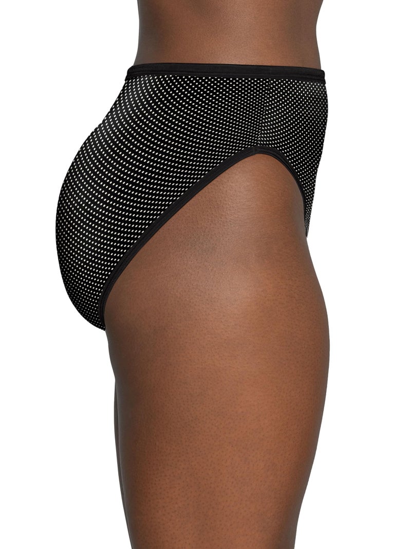 Vanity Fair Women's Illumination Hi Cut Panty 13108, Premiere Dot Print, X-Large/8 - Image 2