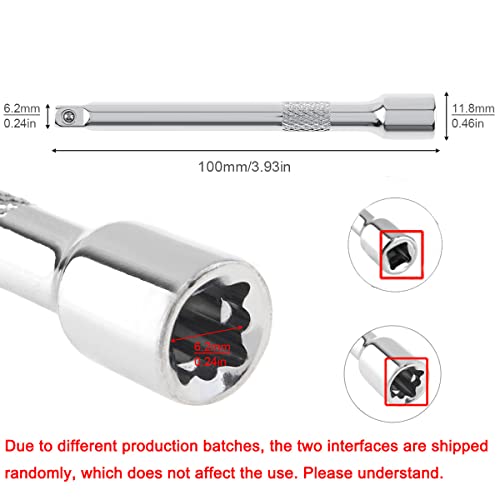 OriGlam 1/4" Drive Extension Socket Wrench Extension, 4-Inch Ratchet Extender Chromed Steel, 1/4 Inch Drive Drive Socket Extension - Image 5