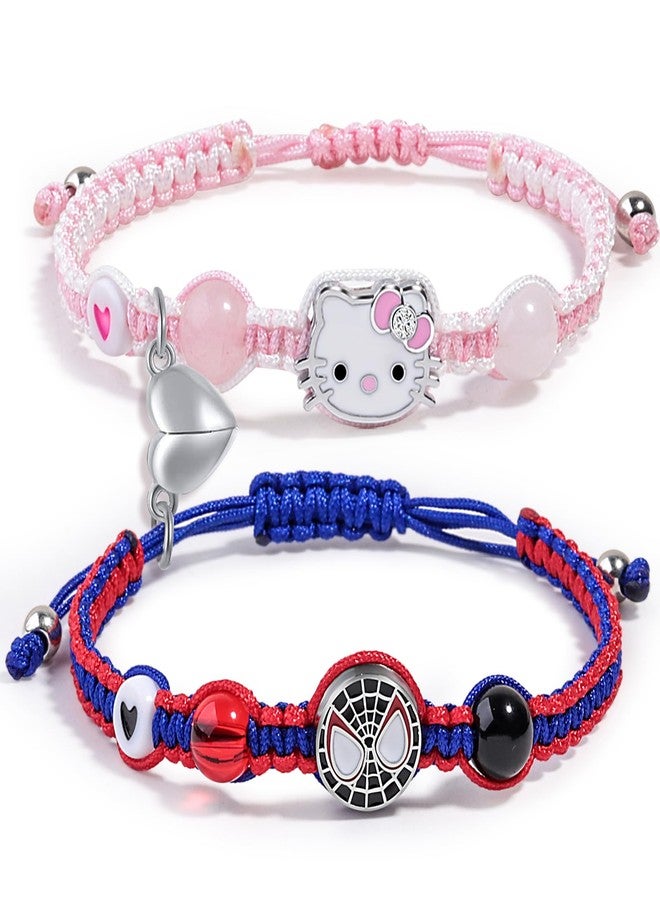 XMITHJLS Couples/Friendship Matching Bracelets,Bat/Spider/kitty Bracelets Set, Valentine's Day Birthday Jewelry Gifts for Gf and Bf Soulmate, Matching Gifts for Husband&Wife Son&Daughters BFF - Image 1