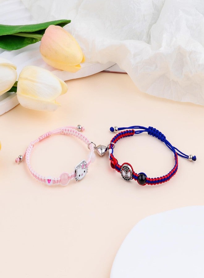 XMITHJLS Couples/Friendship Matching Bracelets,Bat/Spider/kitty Bracelets Set, Valentine's Day Birthday Jewelry Gifts for Gf and Bf Soulmate, Matching Gifts for Husband&Wife Son&Daughters BFF - Image 4