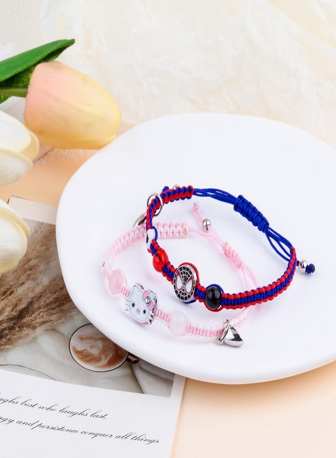 XMITHJLS Couples/Friendship Matching Bracelets,Bat/Spider/kitty Bracelets Set, Valentine's Day Birthday Jewelry Gifts for Gf and Bf Soulmate, Matching Gifts for Husband&Wife Son&Daughters BFF - Image 3