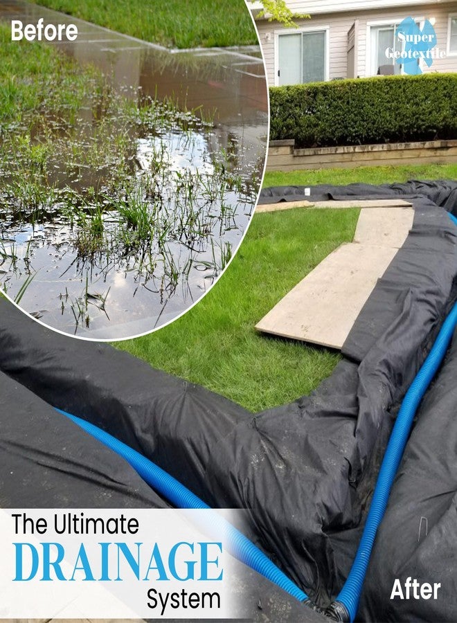 Super Geotextile 4, 6, 8 oz Non Woven Fabric for Landscaping, French Drains, Underlayment, Erosion Control, Construction Projects - 4 oz (3X50) - Image 4