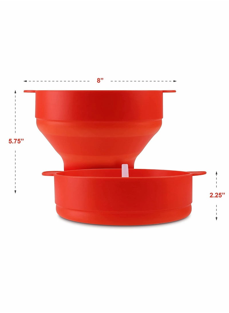 KASTWAVE - Silicone Microwave Popcorn Popper with Lid, BPA Free Microwave Popcorn Popper - Image 1