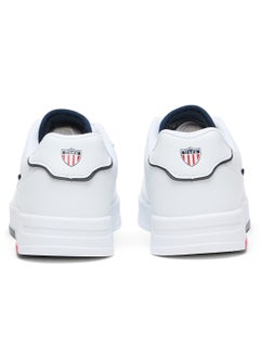 U.S. Polo Assn. Women's White Low-Top Sneakers with Red and Blue Accents, Elegant Design Comfortable Casual Shoes for Everyday Wear  - Image 4