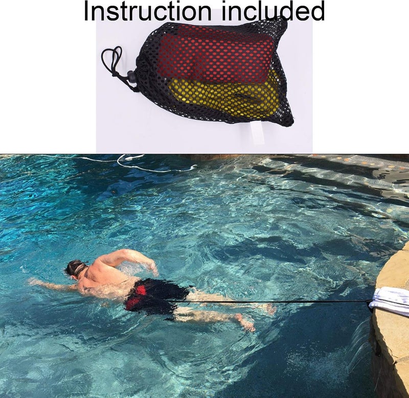 YYST Swimming Bungee Resistance Training Belt Swim Exerciser Tether (One Waist Belt, Bungee Cord, Loop) - Image 5
