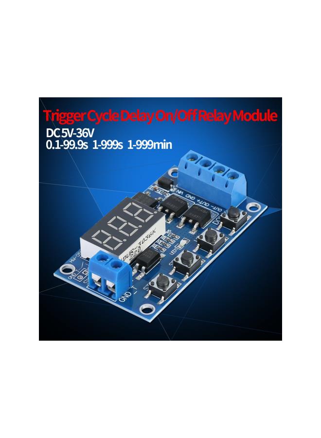 Loquat Time Relay, DC 5V-36V Trigger Cycle Delay Timer Switch Turn On/Off Relay Module with LED Display for Smart Home, Tachograph, GPS, PLC Control, Industrial Control, Electronic - Image 3