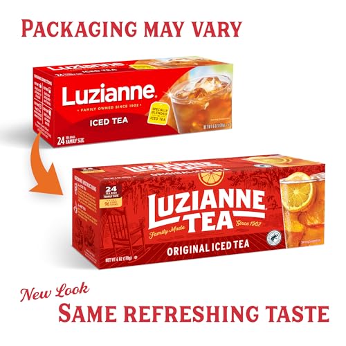 Luzianne Unsweetened Iced Tea Bags Family Size 24ct Box Pack of 6 - Image 5