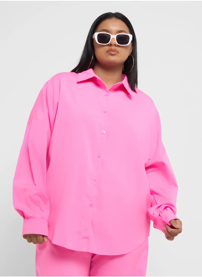Ginger Plus Oversize Shirt & Pant Co-Ord Set