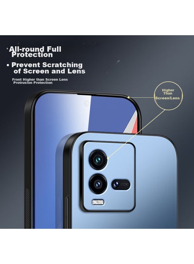 Shangsu, Suitable For Iqoo10 Phone Case, Iqoo10 Protective Cover, Ag Frosted Lens, Full Protection, Real Machine Feel, Simple Solid Color, Light Luxury, Vivo Shockproof, Anti-fingerprint, For Women And Men, Graphite Black - Image 4