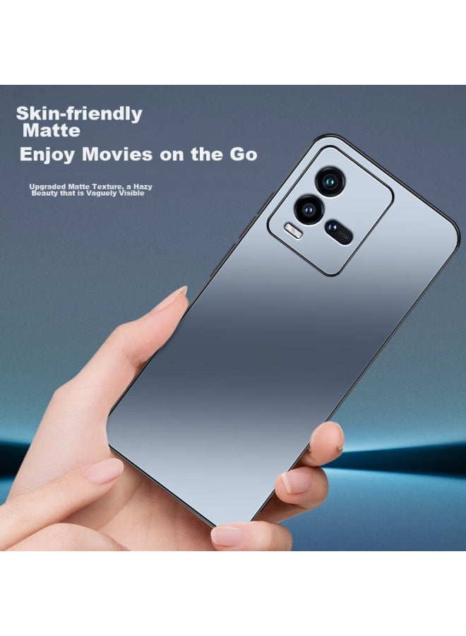 Shangsu, Suitable For Iqoo10 Phone Case, Iqoo10 Protective Cover, Ag Frosted Lens, Full Protection, Real Machine Feel, Simple Solid Color, Light Luxury, Vivo Shockproof, Anti-fingerprint, For Women And Men, Graphite Black - Image 3