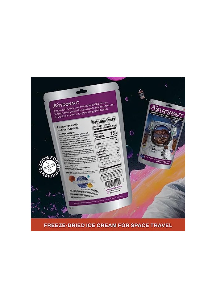 Astronaut Foods FreezeDried Ice Cream Sandwich NASA Space Dessert Vanilla 6 Count - Image 5