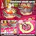 JUKUDAHU Pretend Play Kitchen Toys for Kid Age 3 4 5 6 7 Double Sided Kitchen Appliance with Toy Accessories for Girls Cooking Toys for Kids Ages 3 Gifts Toy for 3 4 5 6 Years Old Girls Large - Image 4