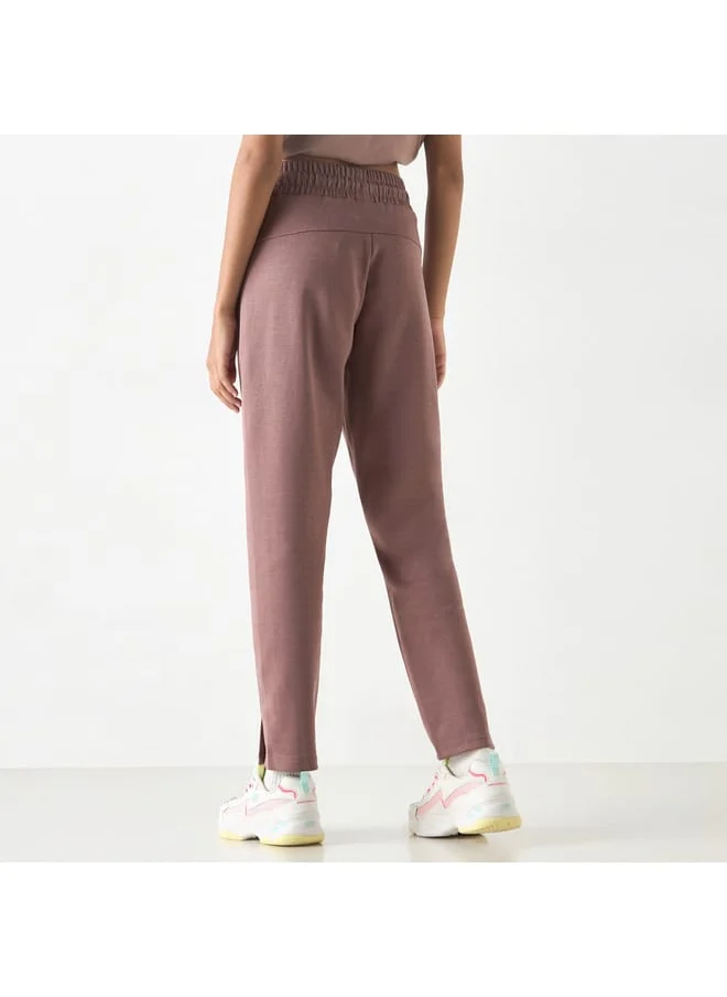 Kappa Kappa Solid Track Pants with Drawstring Closure and Pockets