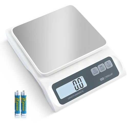 CYBERGIANT 13lb/0.1g Precision Digital Food Scale - Meal Prep Kitchen Baking & Espresso Coffee - Gram Scale with Stainless Steel Platform & LCD Display - Image 1