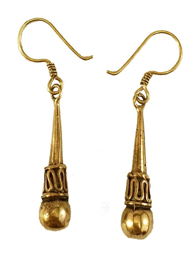 LynnAround Bronze Classic Vintage Small Drop Dangle Earrings Gold Color Fish Hook For Women Men Lightweight Jewelry Gift - Image 1