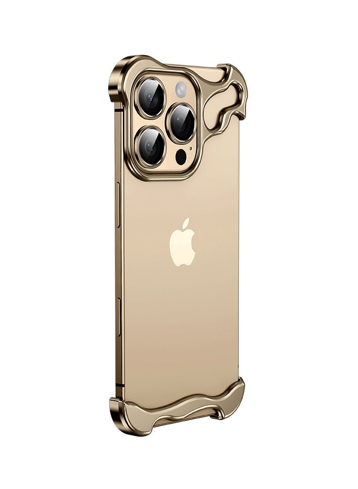 general iPhone 16ProMax/16Pro Frameless Metal Case Thin Bezel Hard Shock Resistant Ultra Thin Men's and Women's Minimalist Aluminum Case - Image 1