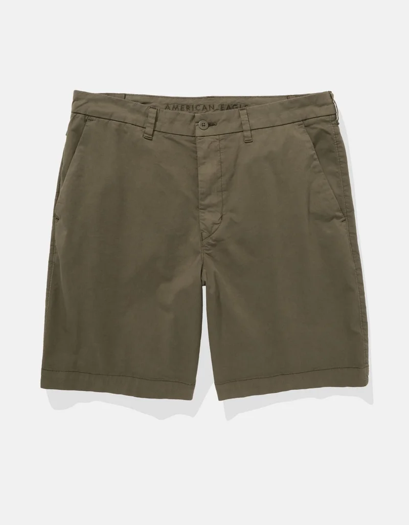 امريكان ايجل شورت من خامة مرنة باللون الكاكي - 9 بوصة