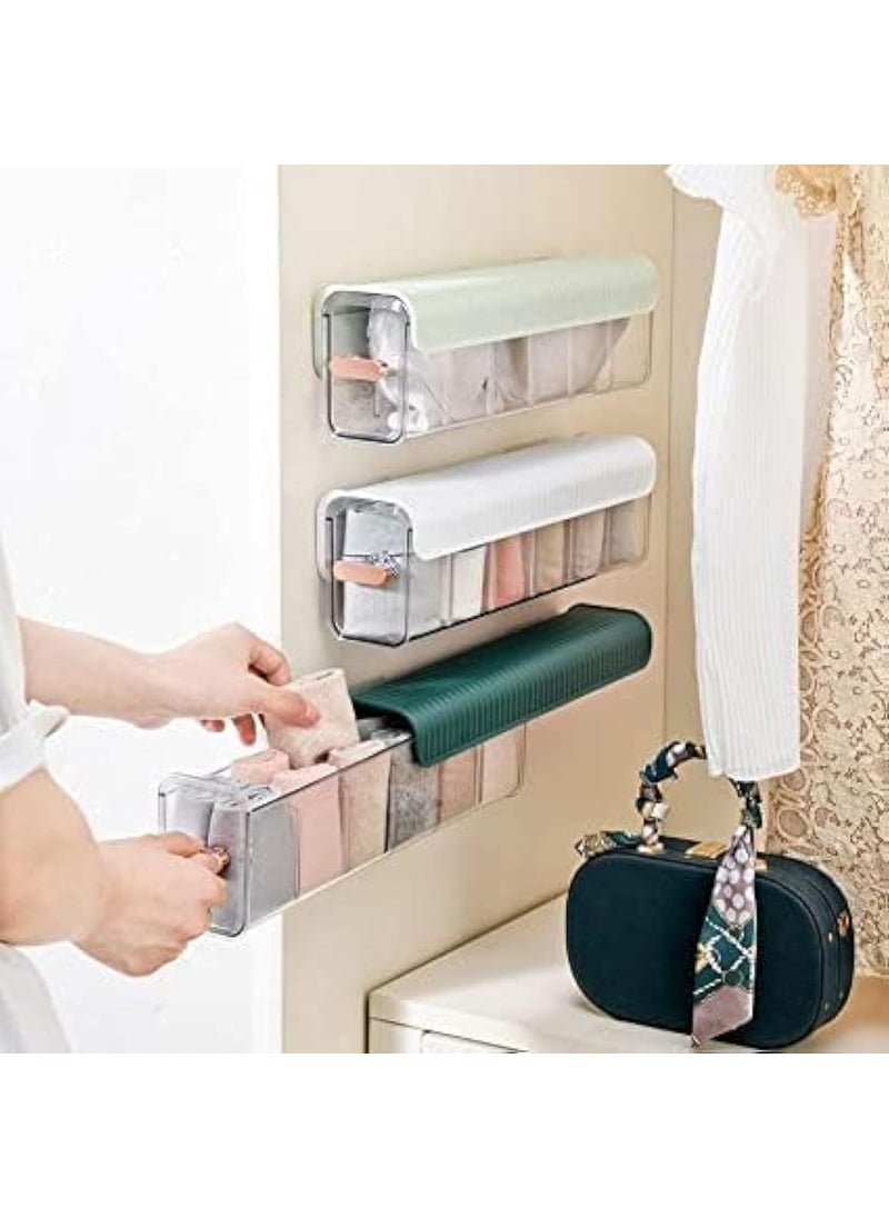 Cloud Search Cloud Search Underwear Over The Door Shoe Organizers Drawer Organizer DividerWall Mount 6 Cell Transparent Storage BoxMulti Functional Organizers For Lingerie Socks Bra Organizer Pack of 5 