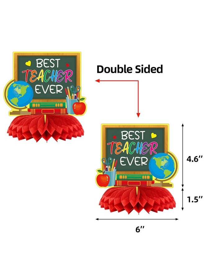 ceiba tree - 9Pcs Teacher Appreciation Honeycomb Centerpieces Thank You Teachers Table Decorations Sign Decor Party Home Classroom Supplies - Image 1