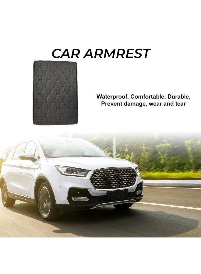 Car Armrest Cushion Pad 32x21cm – Memory Foam Center Console Cover, PU Leather, Waterproof, Anti-Slip Strap, Comfortable Support for All Cars & SUVs - Image 5