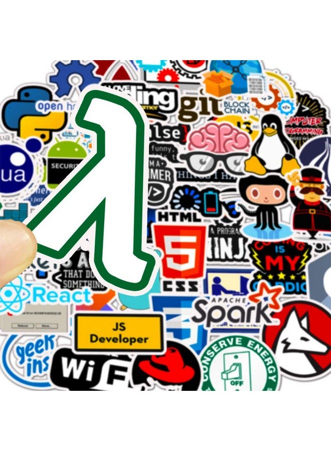 NObranded ملصقات رموز البرمجة 50 قطعة مقاومة للماء، قابلة للإزالة، لطيفة، جميلة، مناسبة للأولاد والبنات في زجاجات الماء، الهواتف، اللابتوب، الجيتار، السيارة، الدراجة النارية، الكوب، البيانو، السكوتر، حقيبة السفر من مادة الفينيل. - Image 5