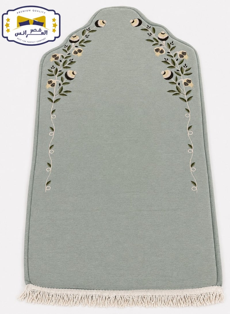 A royal prayer rug embroidered with a touch of luxury and refined spiritual elegance. - Image 1