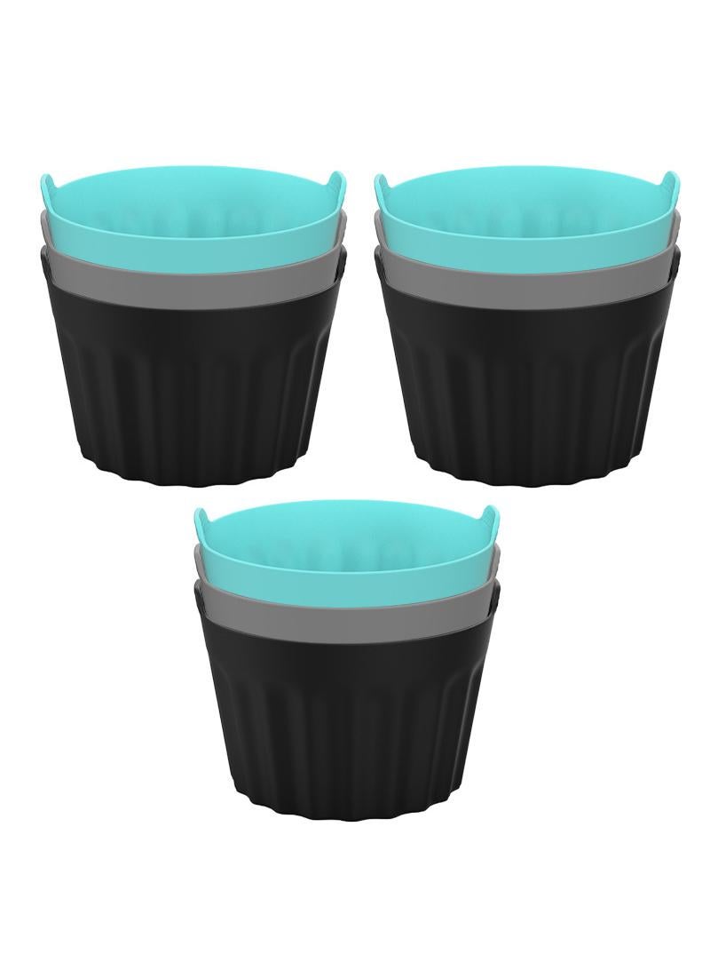 Air fryer baking cup silicone baking plate cupcake mold egg tart mold 9pcs - Image 1