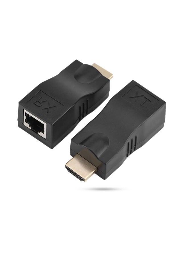 Eboxer 2x HDMI To RJ45 Network Cable Extender Converter Repeater Over Single 30m CAT-5e CAT6 Support HDMI1.4 3D 1080P Resolution 4k 2k - Image 1