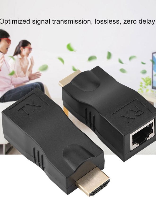 Eboxer 2x HDMI To RJ45 Network Cable Extender Converter Repeater Over Single 30m CAT-5e CAT6 Support HDMI1.4 3D 1080P Resolution 4k 2k - Image 5