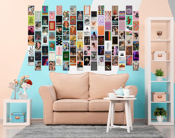 ClassyParadise Aesthetic Wall Poster Collage Kit – Set of 100pcs – Lofi Music Theme – 4 x 6 inch – Wall Decor, Home Decor, Bedroom, Living Room, Study Desk, Dorm Room, Teen Room Decor  - Image 2