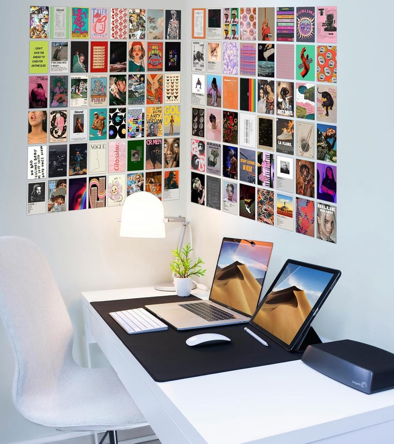 ClassyParadise Aesthetic Wall Poster Collage Kit – Set of 100pcs – Lofi Music Theme – 4 x 6 inch – Wall Decor, Home Decor, Bedroom, Living Room, Study Desk, Dorm Room, Teen Room Decor  - Image 4