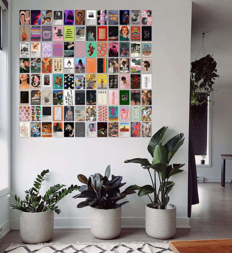 ClassyParadise Aesthetic Wall Poster Collage Kit – Set of 100pcs – Lofi Music Theme – 4 x 6 inch – Wall Decor, Home Decor, Bedroom, Living Room, Study Desk, Dorm Room, Teen Room Decor  - Image 5