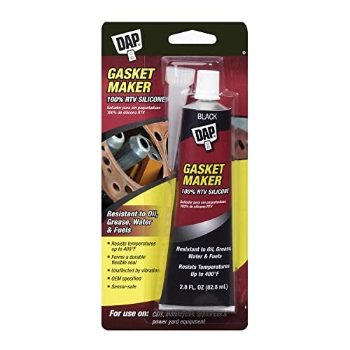 DAP Gasket 100% RTV Silicone Rubber Sealant, Black, 2.8 Oz (7079800754) - Image 1