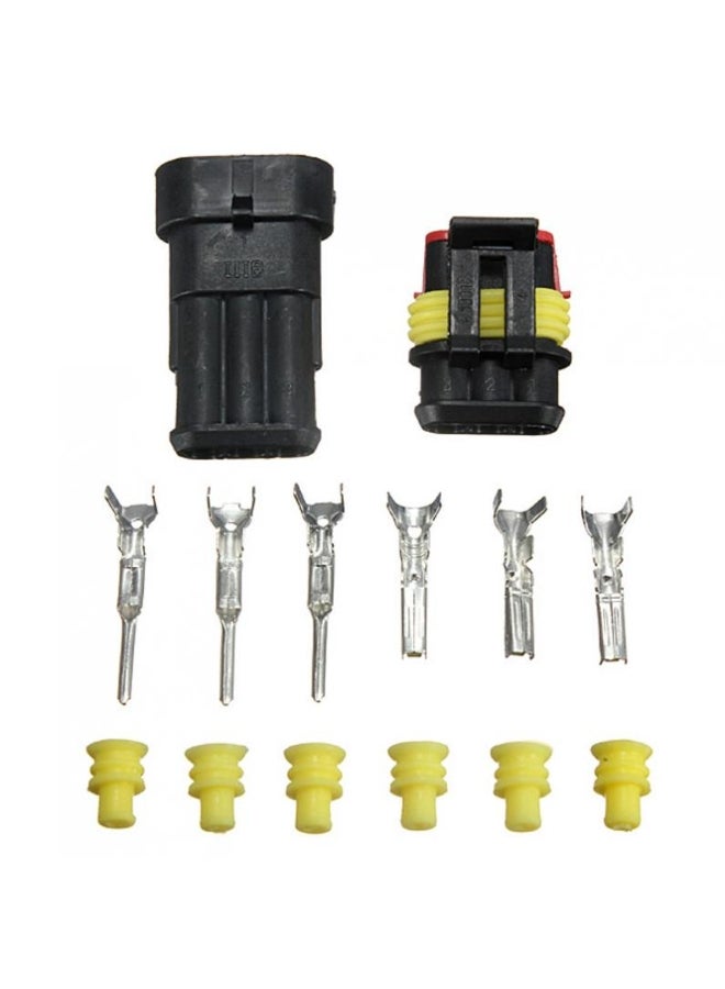 Generic Car Part 2 Pin/3 Pin Way Sealed Waterproof Electrical Wire Auto Connector Plug Set  - Image 2