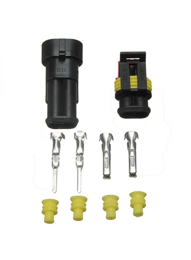 Generic Car Part 2 Pin/3 Pin Way Sealed Waterproof Electrical Wire Auto Connector Plug Set  - Image 1