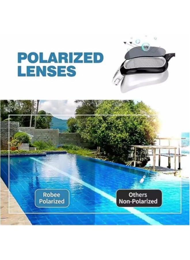 Swimming Cap with Swim Goggles, Goggles Set for Adults,UV Protection Lenses Clear Anti-Fog Goggles,Silica Gel Waterproof Cap, Black - Image 5