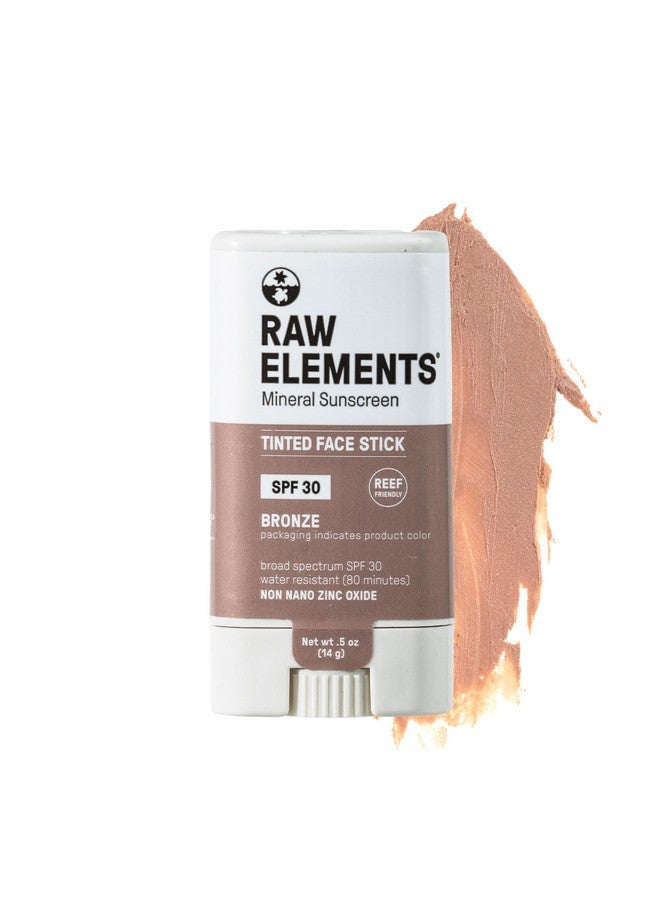 raw elements Raw Element Ultramoisturizing Face Tint Sunscreen Spf 30+ Non Toxic Mineral Face Cream Non Nano Zinc Oxide Reef Friendly Safe For All Ages 0.5 Oz Bronze Pack Of 1 - Image 1