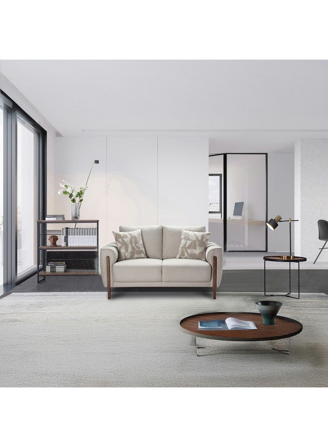 Home Box Paso 2-Seater Fabric Sofa with 2 Cushions 89 x 89 x 156 cm - Image 1