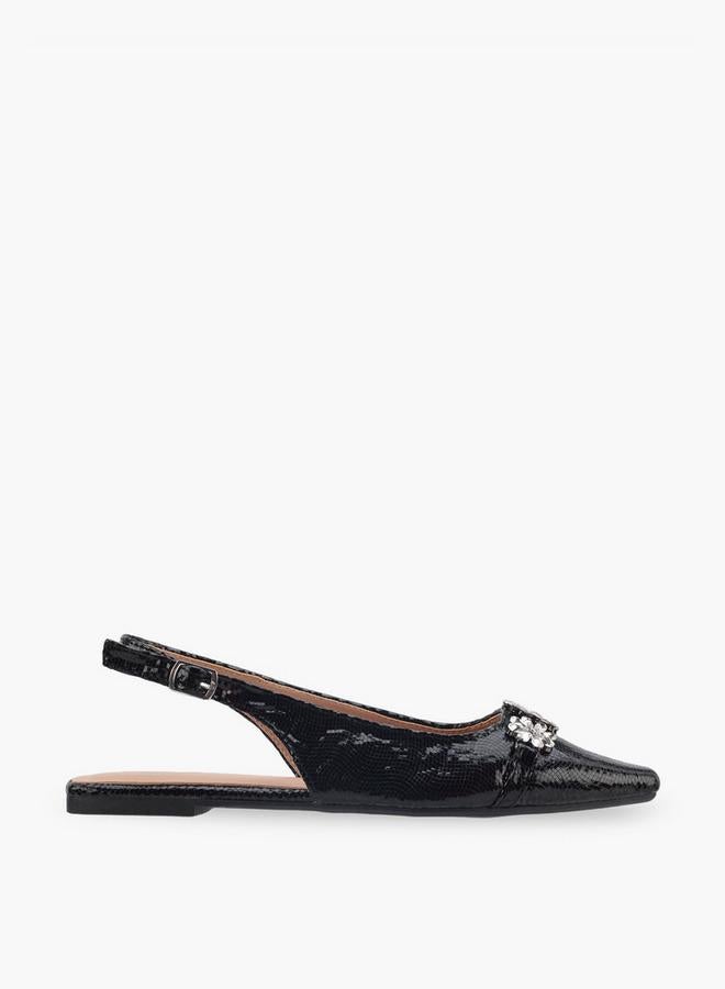 Flora Bella By Shoexpress Flora Bella Women Embellished Pointed Toe Slingback Flats - Image 3