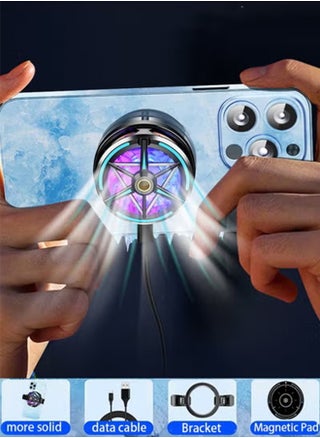 Magnetic Phone Cooling Fan with RGB Lighting Back Clip Dual Purpose Mobile Phone Cooling Fan TEC Rapid Cooling Phone Cooler Low Noise for Gaming Mobile Phone Radiator Mobile Cooler Semiconductor - pzsku/Z560597DB871567CEF2A8Z/45/1747286156/bce640ef-1f78-4f70-b385-13dc426c2e09