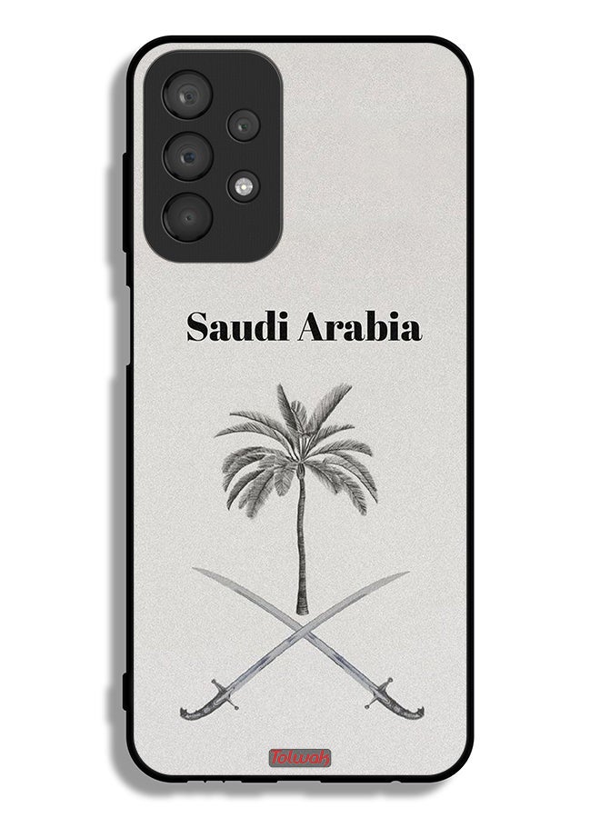 Tolwak غطاء حماية لجهاز سامسونج جالاكسي A23 4G بتصميم شعار المملكة العربية السعودية - Image 1