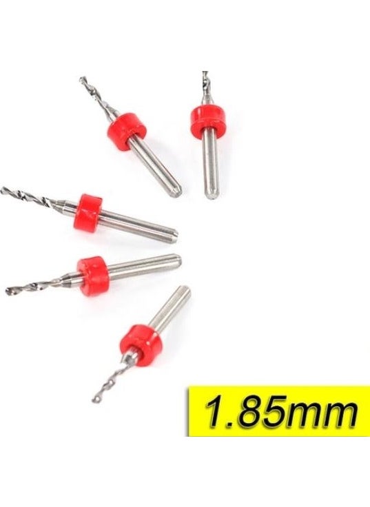 Profisher Profi̇sher Pcb Micro Carbide Cnc Drill Bit Set of 10 1.85 mm Tungsten 18 Shank  - Image 1