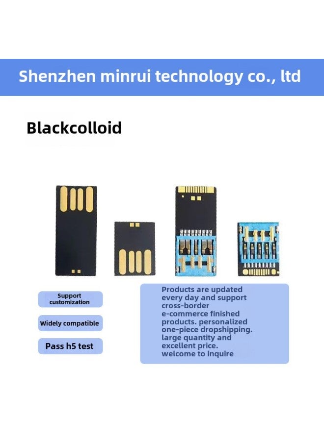 Price Excellent UDP Black Colloid Large Capacity U Disk Semi-finished 16G32G Chip Long And Short Board Ultra-thin Waterproof-Color:Short Udp2.0-Capacity:128GB - Image 3