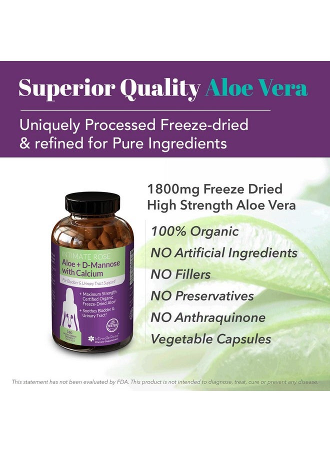 Intimate Rose - Aloe Vera Capsules Ic Supplements 200X Concentrate Pure Aloe Vera + Dmannose + Calcium Easy To Swallow Aloe Vera Pills - Image 1