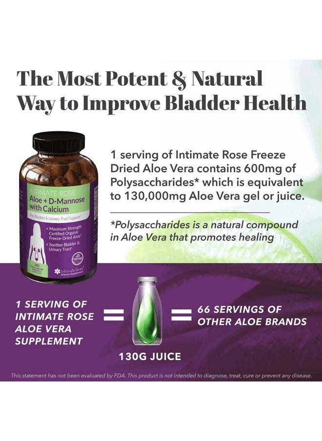 Intimate Rose - Aloe Vera Capsules Ic Supplements 200X Concentrate Pure Aloe Vera + Dmannose + Calcium Easy To Swallow Aloe Vera Pills - Image 1