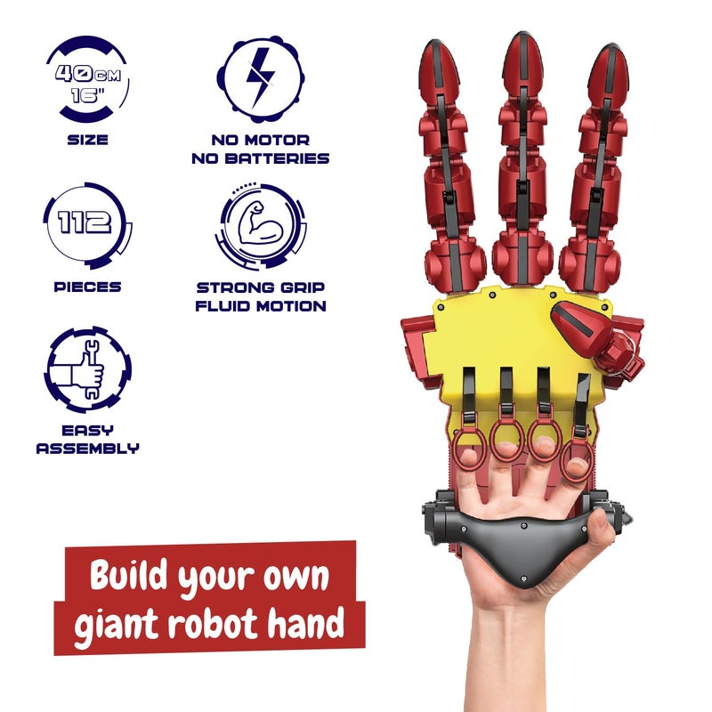 Science4you Hydraulic Cyborg Hand Kit â€“ Build Your own Giant Robotic Hand with 112 Pieces, STEM Toys, Iron Kid Toys The Perfect Robot & Model Kits Gift for Boys & Girls Age 10 11 12 13 14+ - Image 2