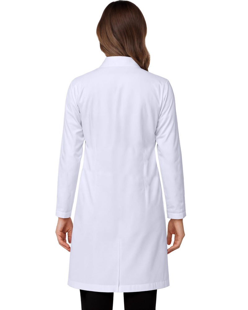 NY Threads Professional White Lab Coat for Women, Long Sleeve Medical Coat 1 Pack, XX-Small, White - Image 3
