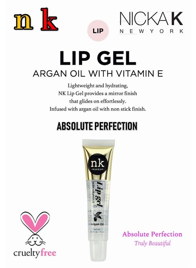 Nicka K New York 5 Flavors NK Hydrating Lip Gel Rosehip Argan Oil Mint Aloe Clear Moisturizing Clear Gloss - Image 3