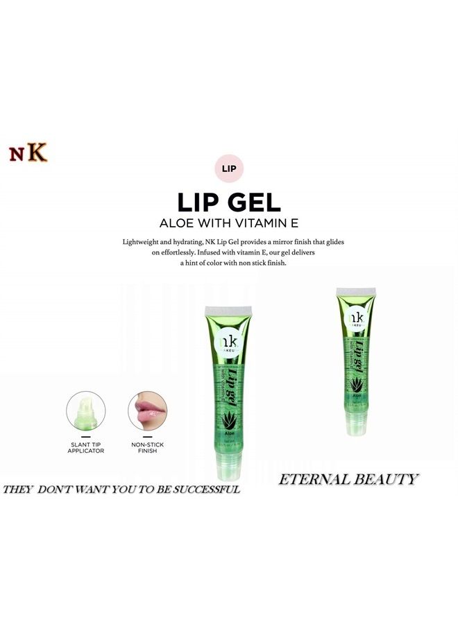 Nicka K New York 5 Flavors NK Hydrating Lip Gel Rosehip Argan Oil Mint Aloe Clear Moisturizing Clear Gloss - Image 2