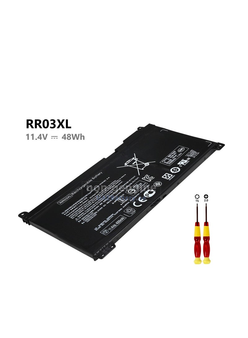 Terabyte RR03XL Replacement Laptop Battery Compatible with HP ProBook 430 440 450 455 470 G4 mt20 Series 851610-850 851477-421 851477-541 HSTNN-PB6W HSTNN-UB7C HSTNN-LB7I HSTNN-Q06C - Image 1